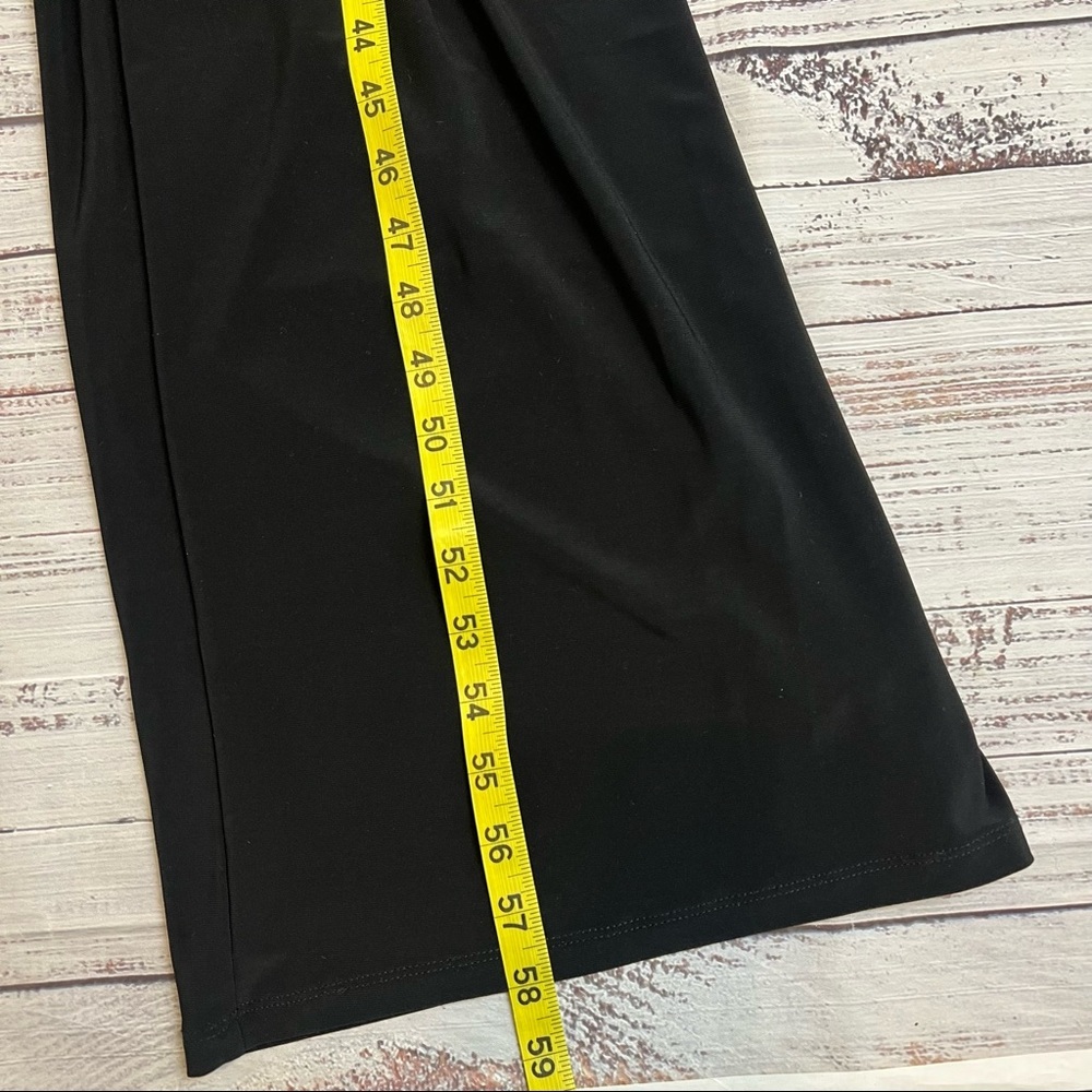 Nine West Black Sleeveless Jumpsuit with Asymmetrical Bodice. Size 4. - Picture 12 of 14